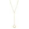 Thumbnail Image 1 of Paperclip Lariat Heart Necklace 10K Yellow Gold 18"