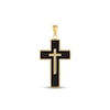 Thumbnail Image 0 of Men's Cross Pendant Black Enamel & 14K Yellow Gold