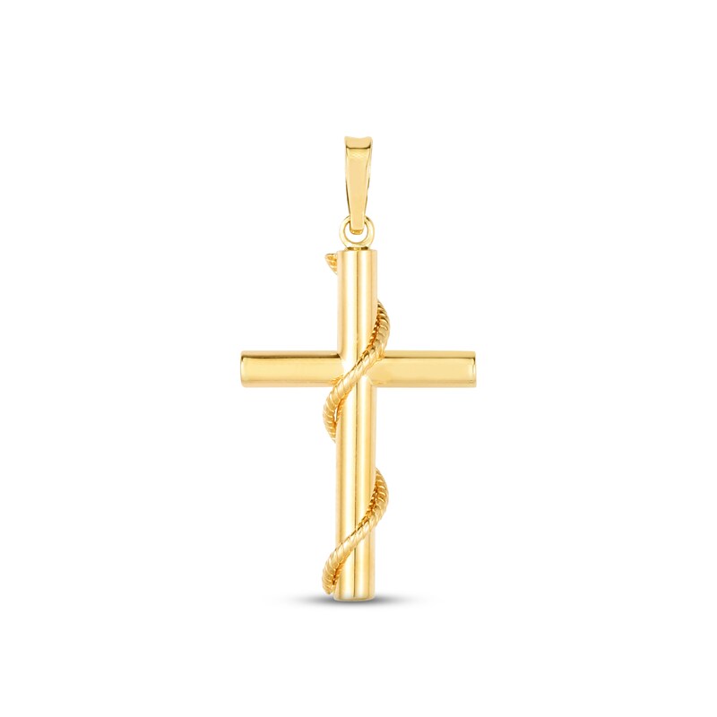 Wrapped Cross Pendant 14K Yellow Gold