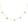 Thumbnail Image 1 of Paperclip Dangling Disc Necklace 10K Yellow Gold 18"