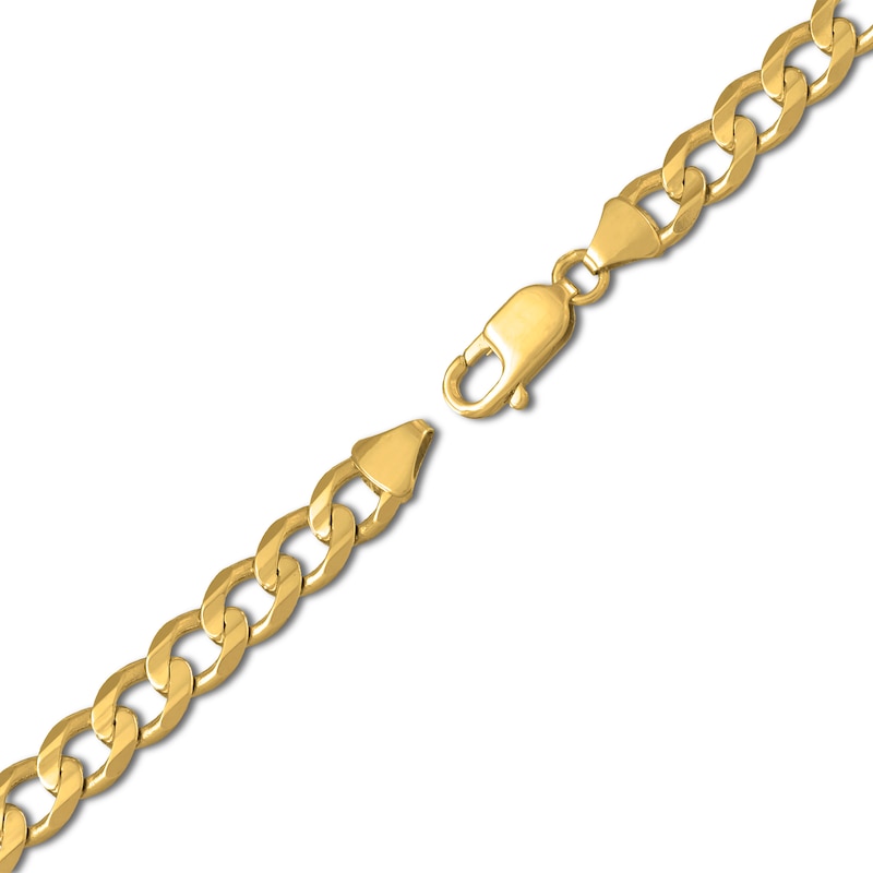 Main Image 2 of Curb Chain Necklace Solid 10K Yellow Gold 20"