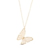 Thumbnail Image 0 of Diamond-cut Butterfly Necklace 10K Yellow Gold 18"
