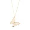 Thumbnail Image 1 of Diamond-cut Butterfly Necklace 10K Yellow Gold 18"