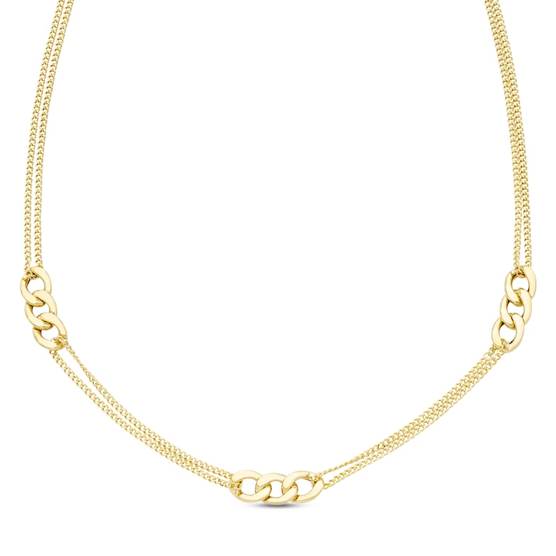 Curb Chain Necklace 10K Yellow Gold 18"