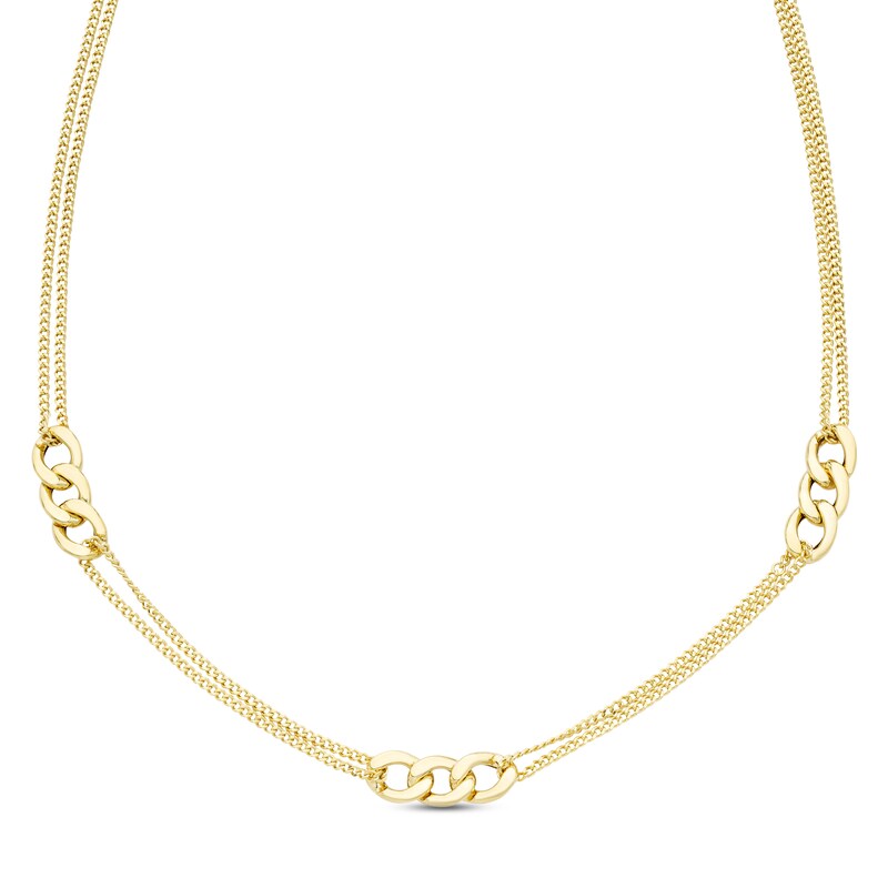 Curb Chain Necklace 10K Yellow Gold 18"