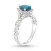 Thumbnail Image 1 of Neil Lane Pear-Shaped London Blue Topaz Engagement Ring 5/8 ct tw Diamond 14K White Gold