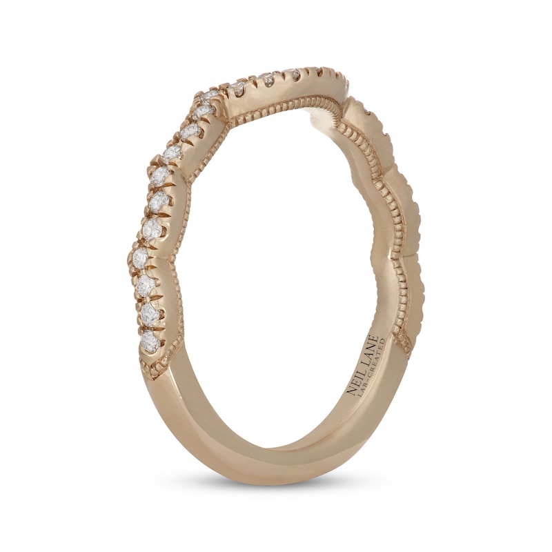 Main Image 2 of Neil Lane Artistry Lab-Grown Diamond Contour Wedding Band 1/5 ct tw 14K Yellow Gold