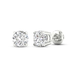 Lab-Created Diamonds by KAY Solitaire Earrings 2-1/2 ct tw Round-cut 14K White Gold
