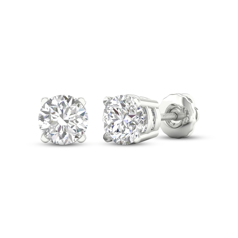 Lab-Created Diamonds by KAY Solitaire Earrings 2-1/2 ct tw Round-cut 14K White Gold (F/SI2)