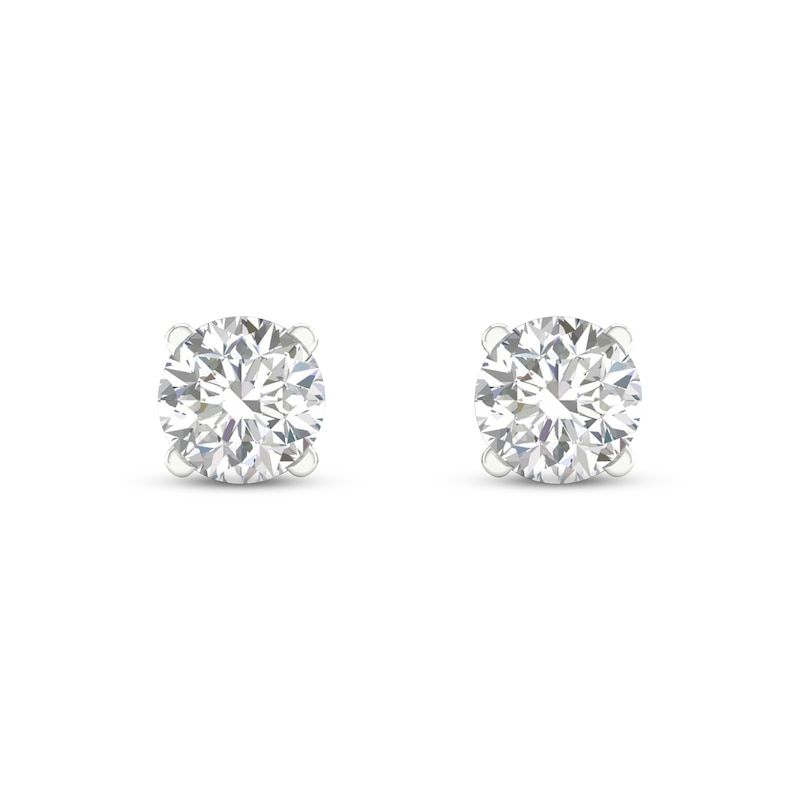 Lab-Created Diamonds by KAY Solitaire Earrings 2-1/2 ct tw Round-cut 14K White Gold (F/SI2)