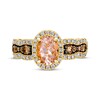 Thumbnail Image 4 of Le Vian Chocolate Waterfall Morganite Ring 3/4 ct tw Diamonds 14K Honey Gold