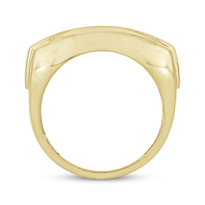 Main Image 3 of Men’s Round-Cut Diamond Wedding Band 1-1/2 ct tw 10K Yellow Gold