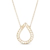 Thumbnail Image 1 of Diamond-Cut Open Teardrop Necklace 10K Yellow Gold 17"