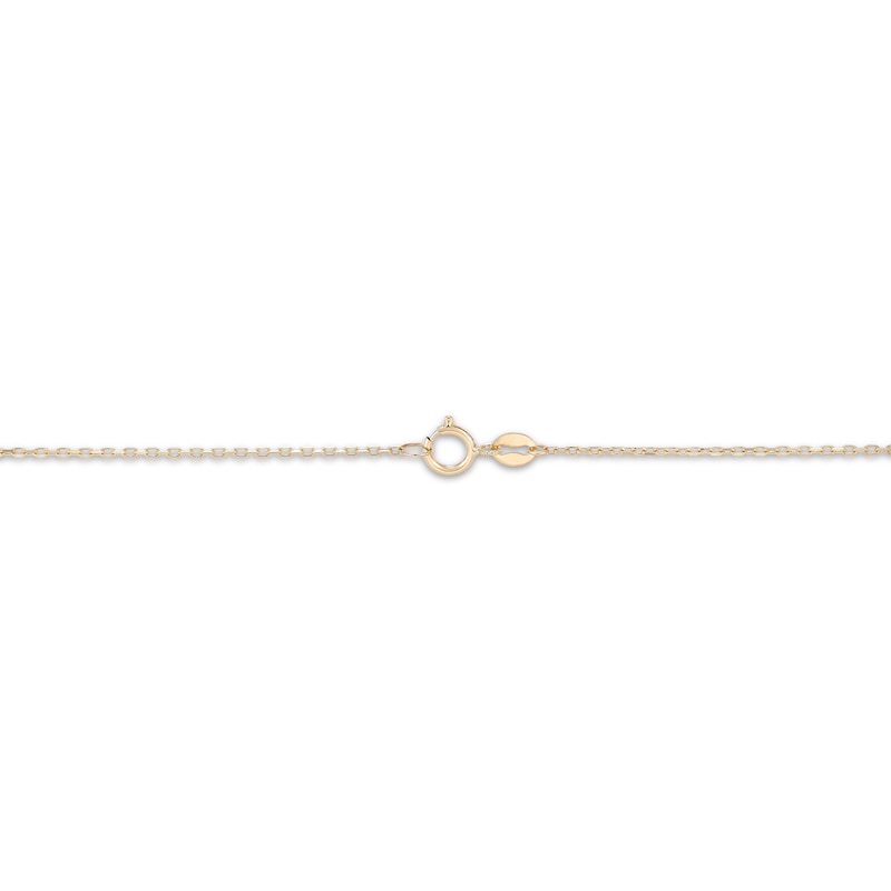 Main Image 3 of Diamond-Cut Open Teardrop Necklace 10K Yellow Gold 17"