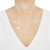 Thumbnail Image 3 of Symbol Charm Station Necklace 10K Tri-Tone Gold 18"