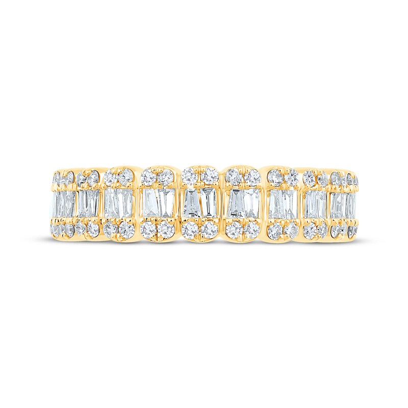 Main Image 3 of Adore Baguette & Round-Cut Diamond Anniversary Band 5/8 ct tw 14K Yellow Gold