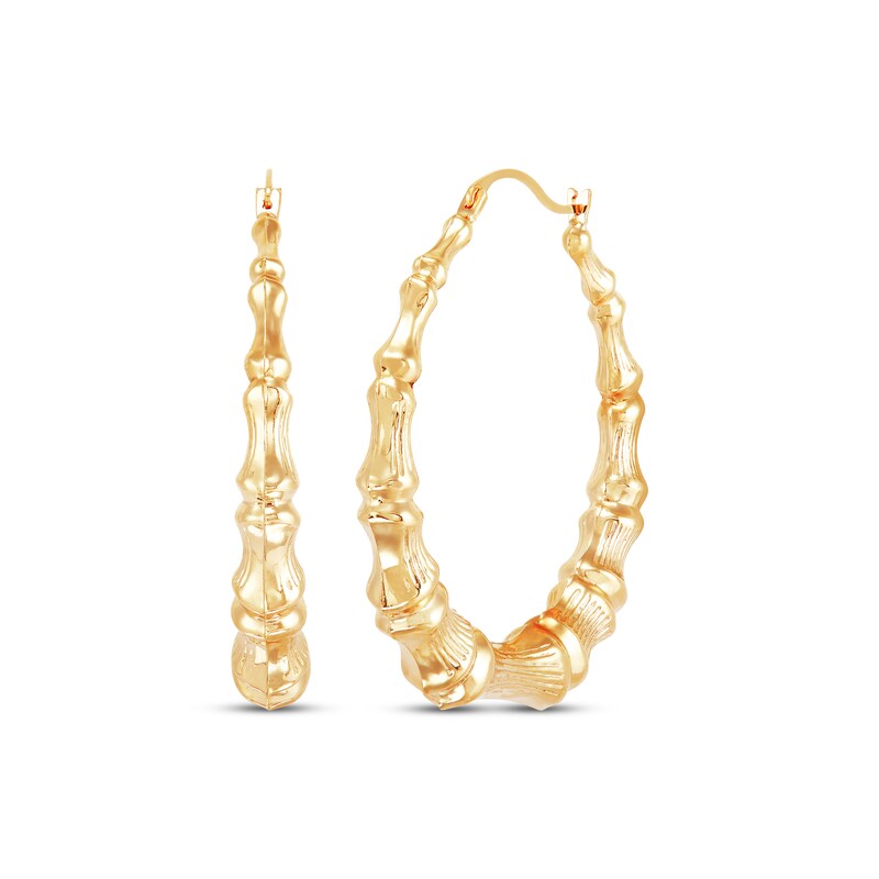 Buy 10k Yellow Gold Hollow Small Bamboo Hoops Online at SO ICY JEWELRY