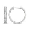 Thumbnail Image 0 of DIamond Double-Row Huggie Hoop Earrings 1/4 ct tw 10K White Gold