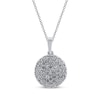 Thumbnail Image 1 of Diamond Disc Necklace 1/3 ct tw 10K White Gold 18"