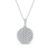 Thumbnail Image 2 of Diamond Disc Necklace 1/3 ct tw 10K White Gold 18"