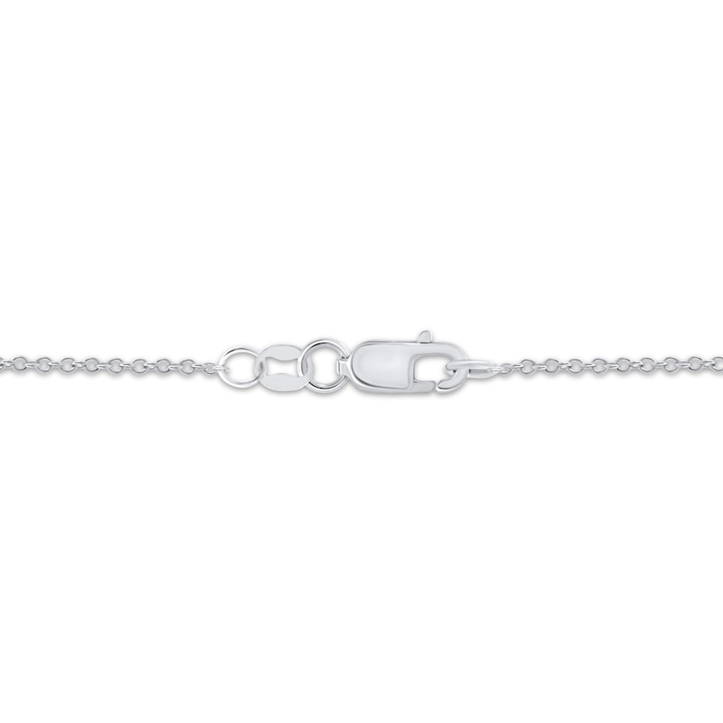 Main Image 3 of Diamond Disc Necklace 1/3 ct tw 10K White Gold 18"