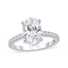 Thumbnail Image 1 of Adore Lab-Grown Diamonds Oval-Cut Engagement Ring 3-1/2 ct tw 14K White Gold