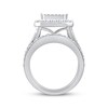 Thumbnail Image 3 of Adore Princess-Cut Multi-Diamond Center Bridal Set 3 ct tw 10K White Gold