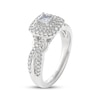 Thumbnail Image 2 of THE LEO Prisma Diamond Princess-Cut Double Halo Engagement Ring 5/8 ct tw 14K White Gold