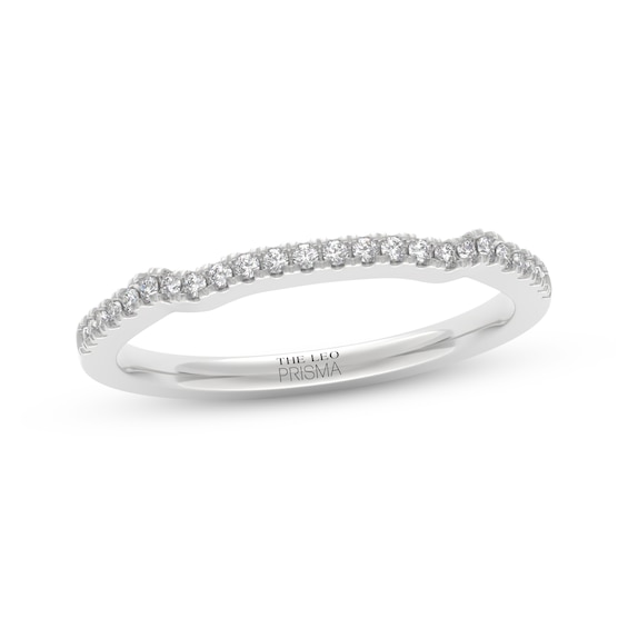 THE LEO Prisma Diamond Contour Wedding Band 1/ ct tw 14K White Gold