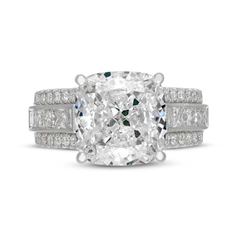 Main Image 3 of Neil Lane Artistry Cushion-Cut Lab-Grown Diamond Engagement Ring 10 ct tw 14K White Gold