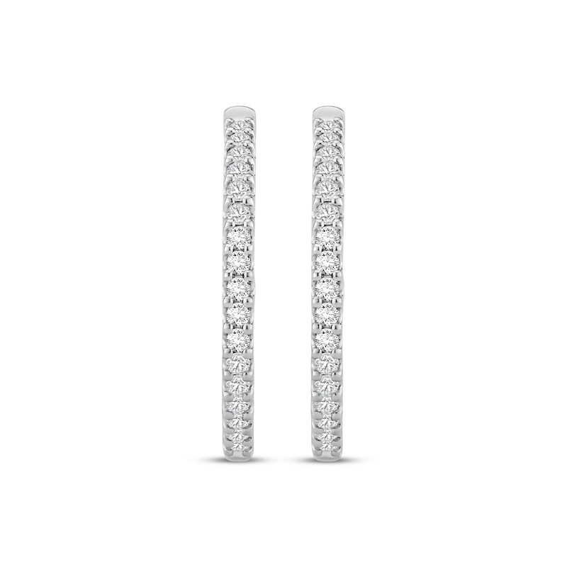 Lab-Created Diamonds by KAY Inside-Out Hoop Earrings 1 ct tw 14K White Gold