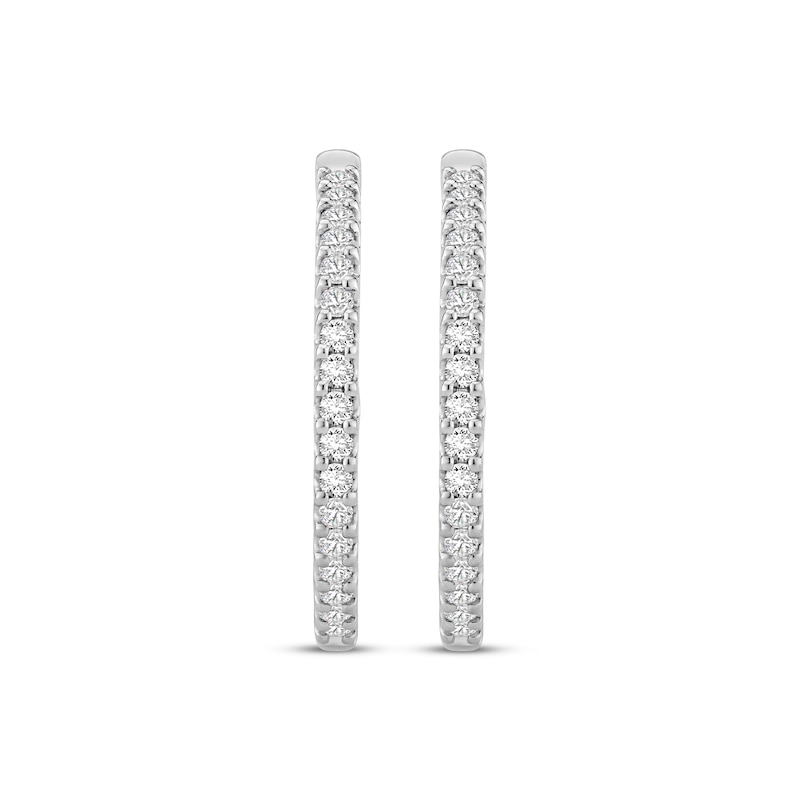 Main Image 2 of KAY Lab-Grown Diamonds Inside-Out Hoop Earrings 1 ct tw 14K White Gold