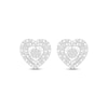 Thumbnail Image 2 of Diamond Heart Stud Earrings 1/5 ct tw Sterling Silver
