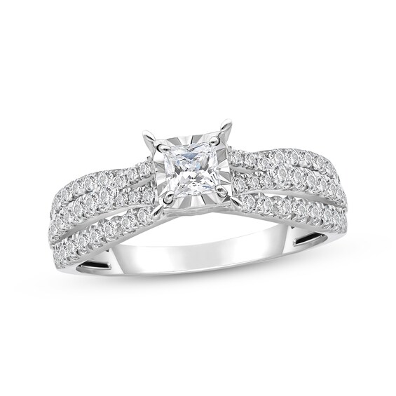 Adore Princess-Cut Diamond Engagement Ring 1 ct tw 14K White Gold
