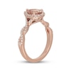 Thumbnail Image 2 of Neil Lane Pear-Shaped Morganite & Diamond Halo Engagement Ring 3/8 ct tw 14K Rose Gold