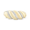 Thumbnail Image 3 of Diamond Scalloped Dome Ring 1/8 ct tw 10K Yellow Gold