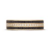 Thumbnail Image 4 of Neil Lane Men's Black & White Diamond Three-Row Wedding Band 1/2 ct tw 14K Yellow Gold
