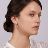 Thumbnail Image 4 of Diamond Inside-Out Hoop Rope Twist Earrings 1 ct tw 14K Yellow Gold