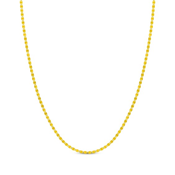 Diamond-Cut Valentino Chain Necklace 2.7mm Hollow 14K Yellow Gold 16"