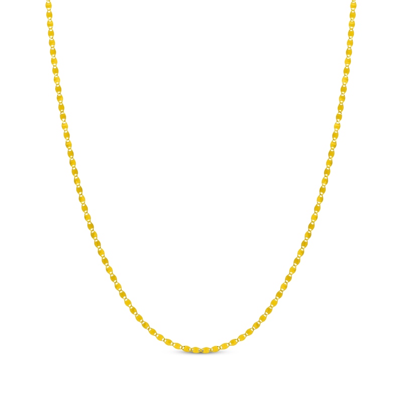 Main Image 1 of Diamond-Cut Valentino Chain Necklace 2.7mm Hollow 14K Yellow Gold 16"