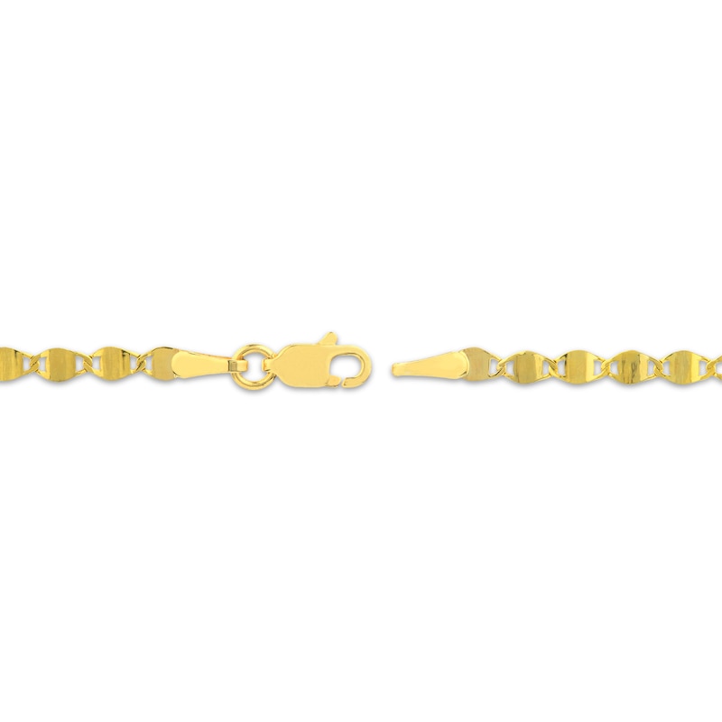 Main Image 3 of Diamond-Cut Valentino Chain Necklace 2.7mm Hollow 14K Yellow Gold 16"