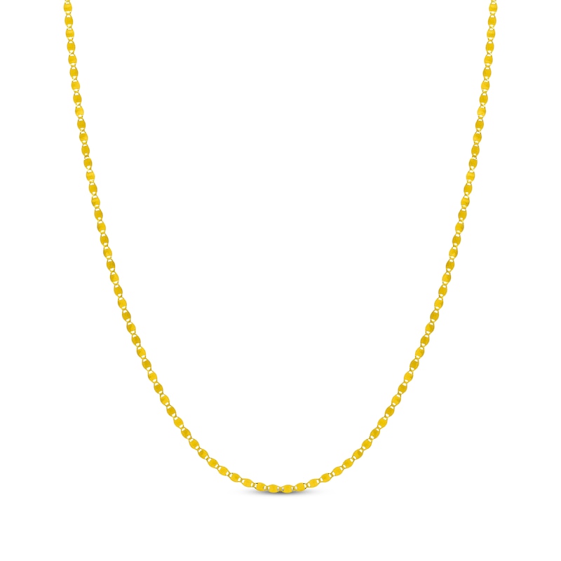 Main Image 1 of Diamond-Cut Valentino Chain Necklace 2.7mm Hollow 14K Yellow Gold 18"