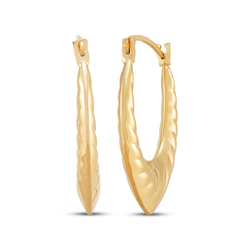 Main Image 2 of Graduated Hoop Earrings Set 14K Yellow Gold