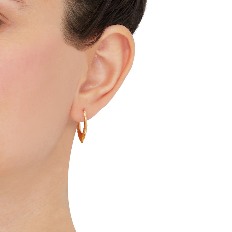 Main Image 4 of Graduated Hoop Earrings Set 14K Yellow Gold