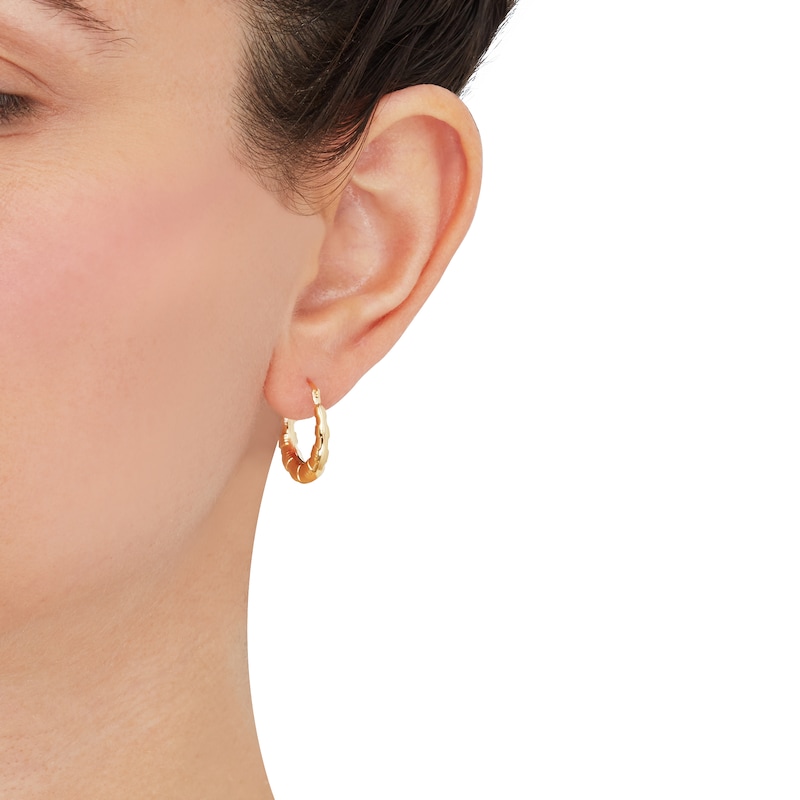 Main Image 5 of Graduated Hoop Earrings Set 14K Yellow Gold
