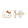Thumbnail Image 1 of Children's Hello Kitty Enamel Stud Earrings 14K Yellow Gold
