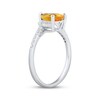 Thumbnail Image 2 of Pear-Shaped Citrine & White Lab-Created Sapphire Ring Sterling Silver