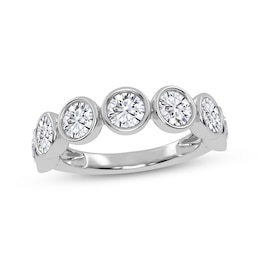 Adore Lab-Grown Diamonds Seven-Stone Bezel-Set Anniversary Ring 2 ct tw 14K White Gold