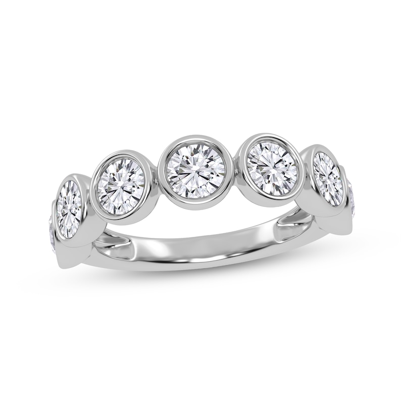 Main Image 1 of Adore Lab-Grown Diamonds Seven-Stone Bezel-Set Anniversary Ring 2 ct tw 14K White Gold