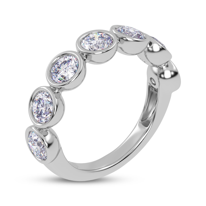 Main Image 2 of Adore Lab-Grown Diamonds Seven-Stone Bezel-Set Anniversary Ring 2 ct tw 14K White Gold